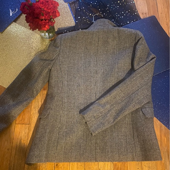 J.CREW 70% WOOL REGENT BEIJE BROWN CLASSIC BLAZER Coat LUX COZY VTG - Picture 13 of 16